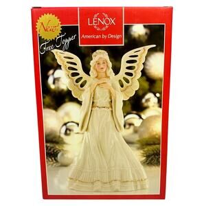 Lenox Angelic Visions Porcelain Ivory/Gold Angel Tree Topper 829653 Vintage NIB